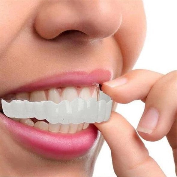 Temporary Snap On Dental Veneers - Upper Lower Cosmetic Tooth Cover Set