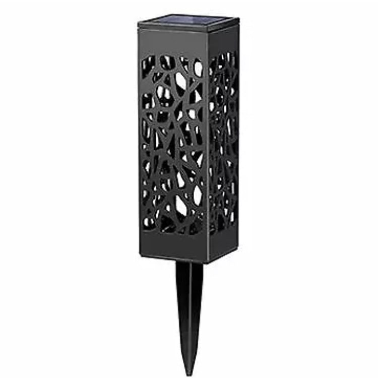 Wireless Solar Powered Pathway Lights Decorative Hollow Lattice Design