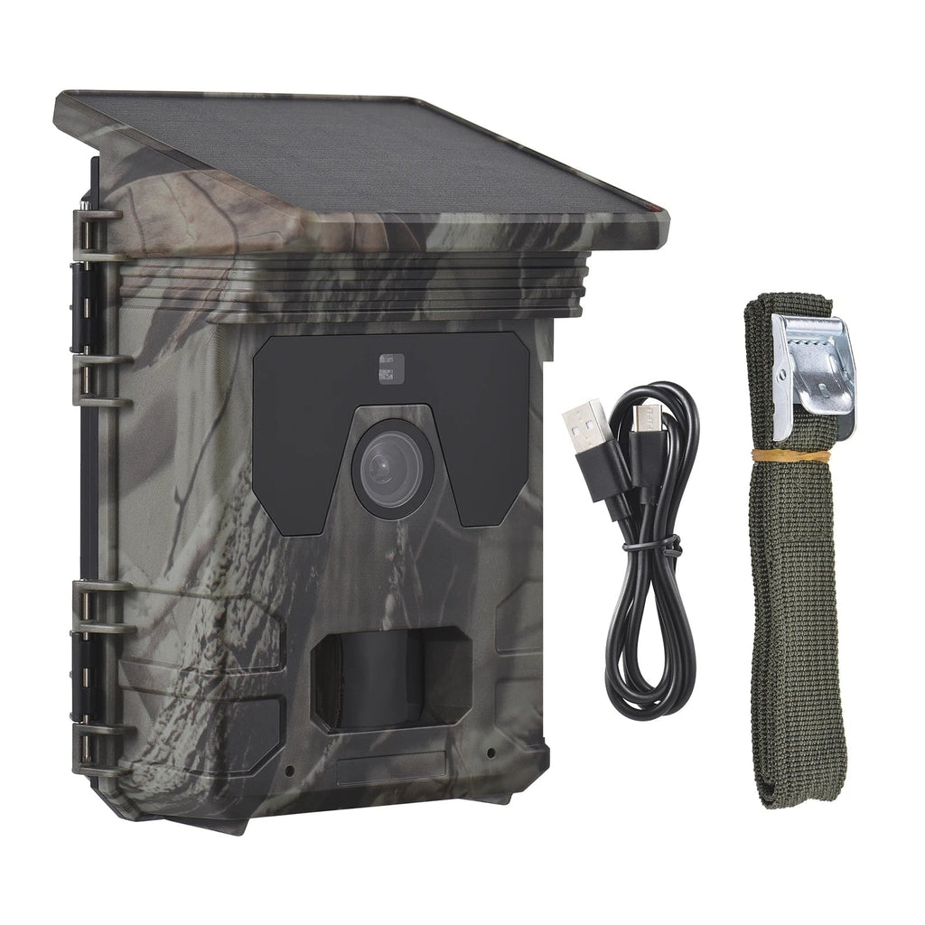Solar Powered Cell Trail Camera: Infrared Night Vision, Motion Sensor, Sd Card Slot