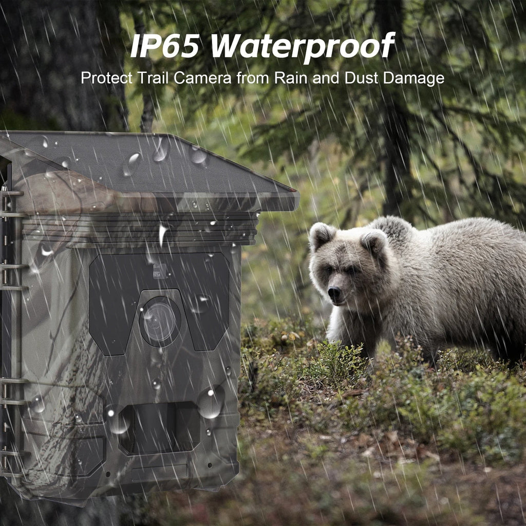 Solar Powered Cell Trail Camera: Infrared Night Vision, Motion Sensor, Sd Card Slot