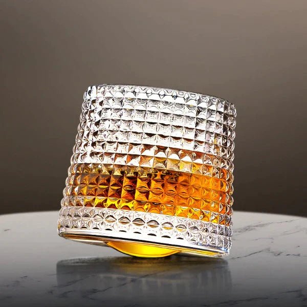 SPINSPIRIT Rotatable Whiskey Glass — Aerating Rounded Base
