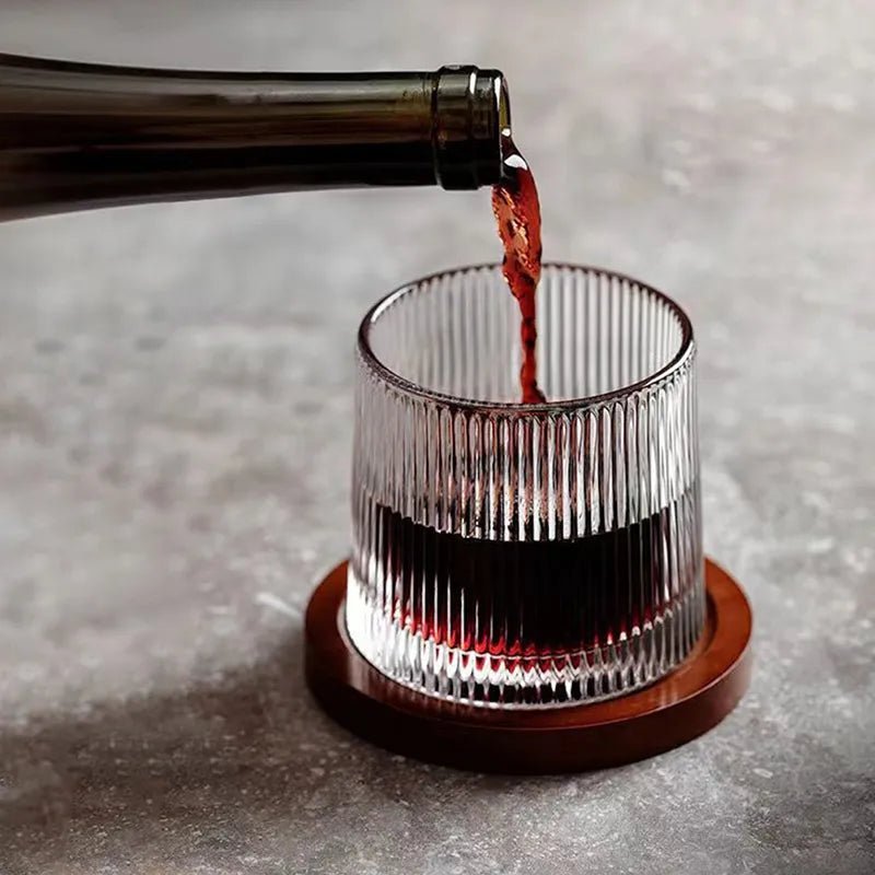 SPINSPIRIT Rotatable Whiskey Glass — Aerating Rounded Base