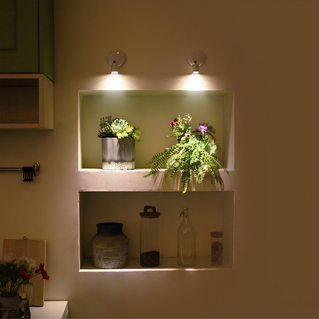 Bezprzewodowy reflektor LED na naklejkę, z regulowaną obrotową głowicą, przenośna lampka