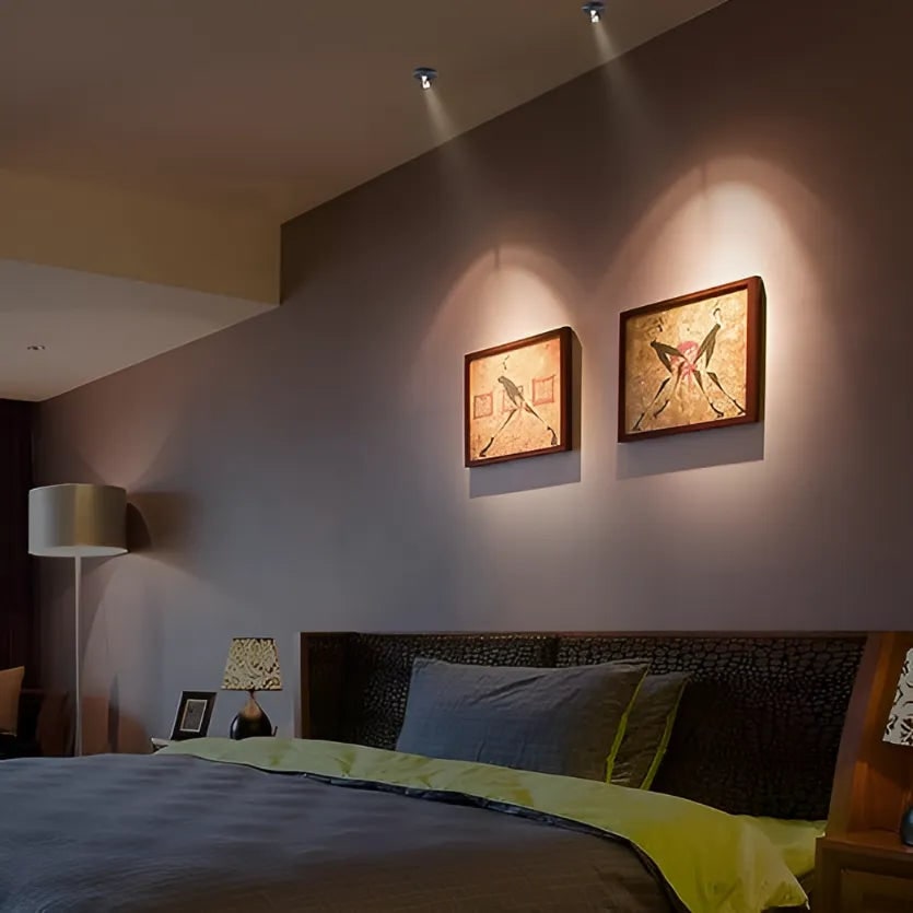 Bezprzewodowy reflektor LED na naklejkę, z regulowaną obrotową głowicą, przenośna lampka
