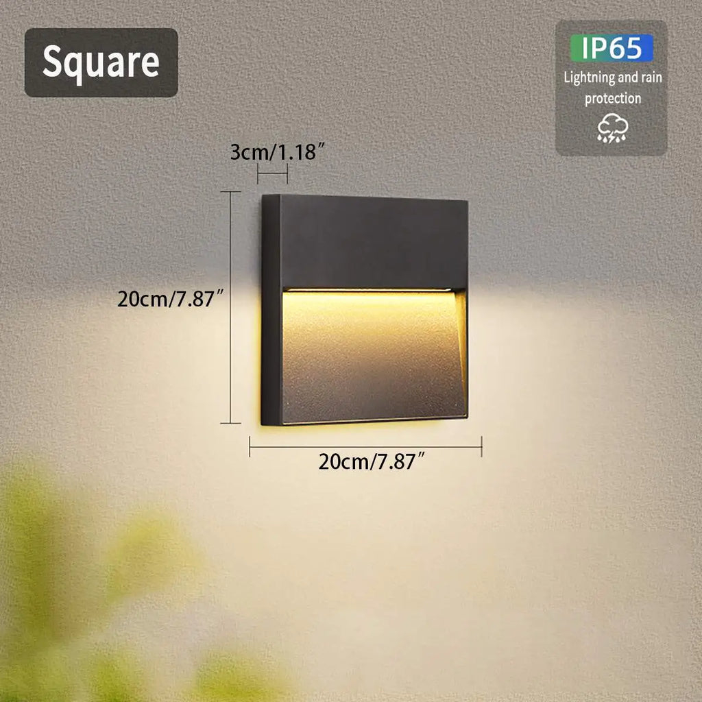 Outdoor Waterproof Wall Light, Round Or Square Frame