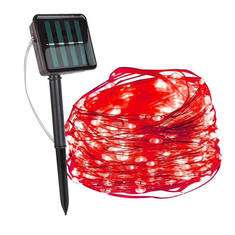 Lichtslinger met fairy lights op zonne-energie, led, weerbestendige buitenverlichting