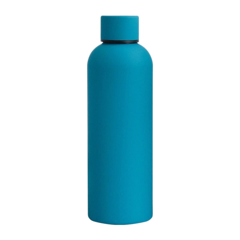 Double-Walled Insulated Water Bottle - Stainless Steel Matte Finish Non-Slip