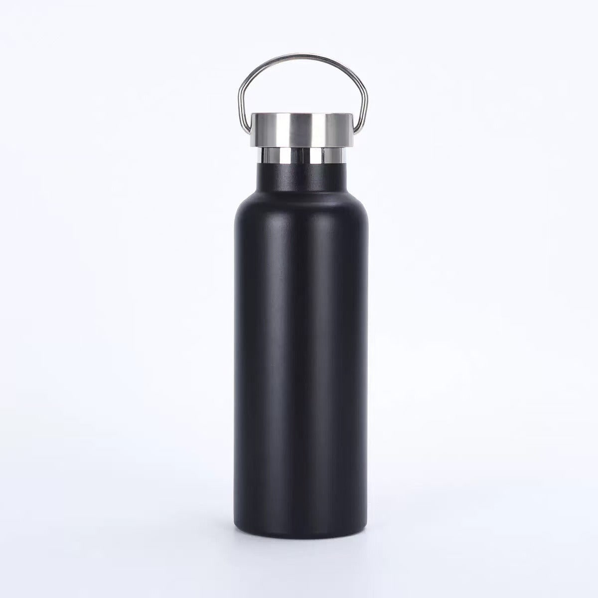 Double Wall Vacuum Insulated Stainless Steel Water Bottle Metal Loop Handle