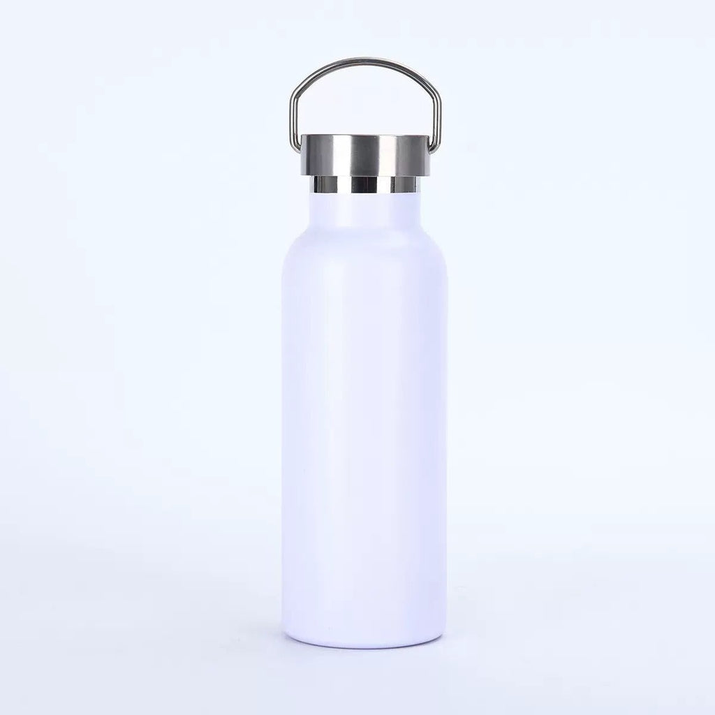 Double Wall Vacuum Insulated Stainless Steel Water Bottle Metal Loop Handle
