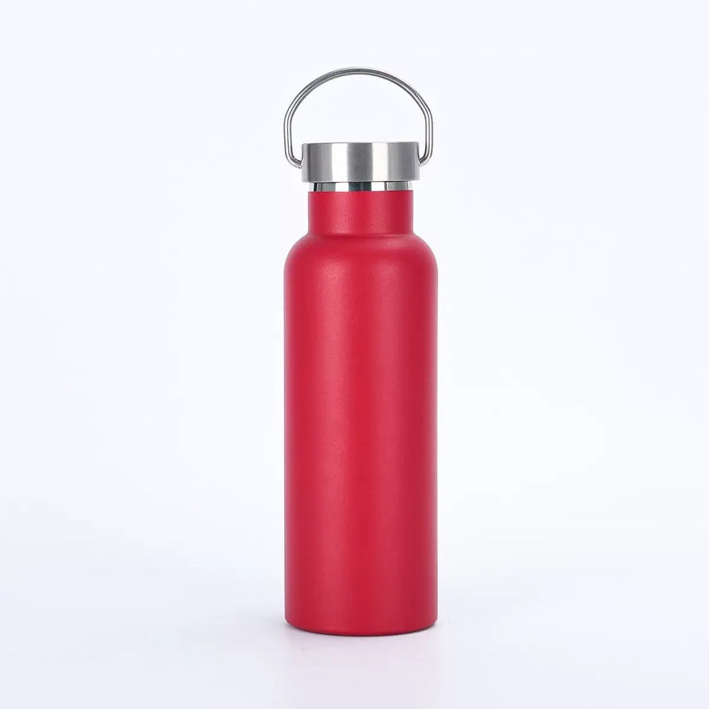 Double Wall Vacuum Insulated Stainless Steel Water Bottle Metal Loop Handle