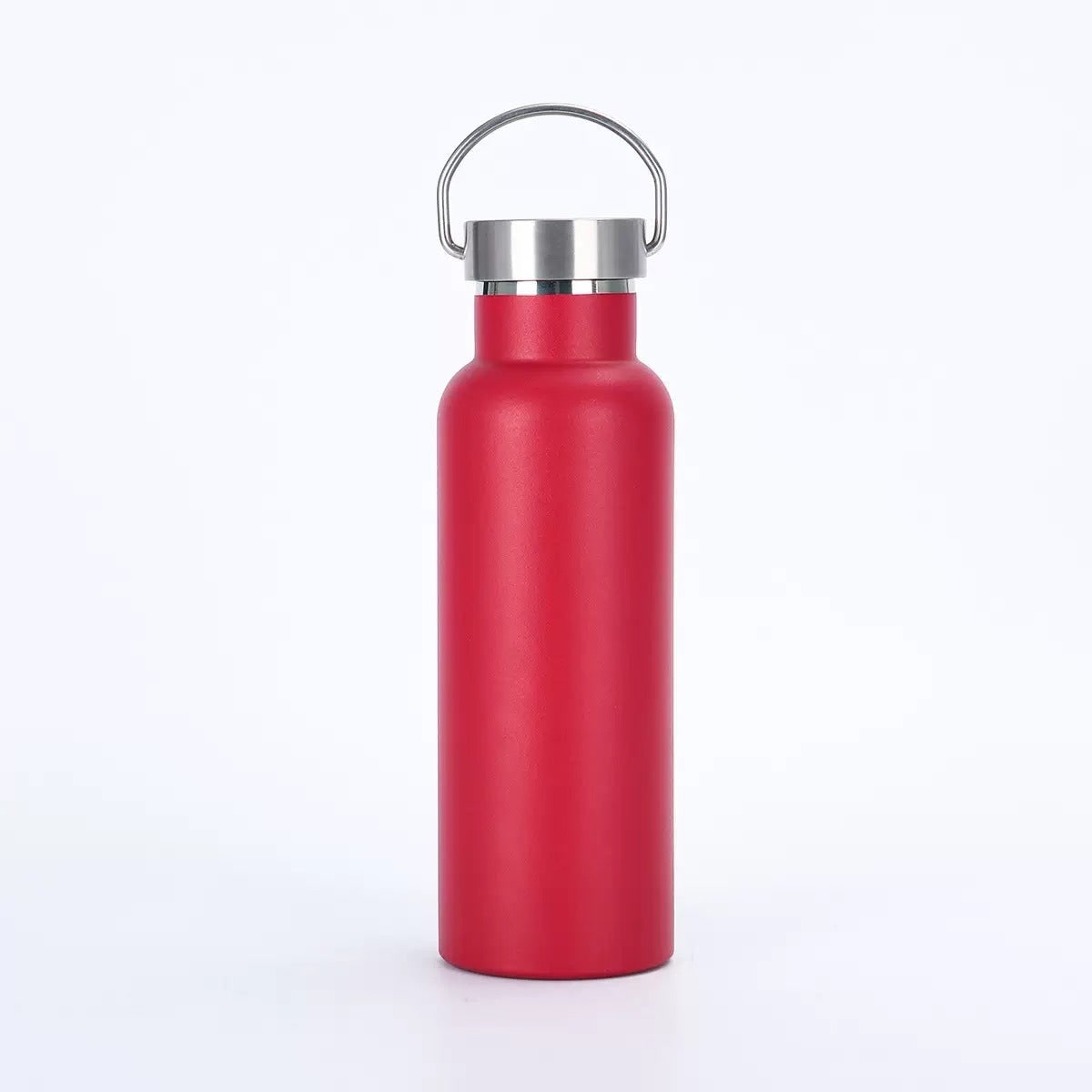 Double Wall Vacuum Insulated Stainless Steel Water Bottle Metal Loop Handle