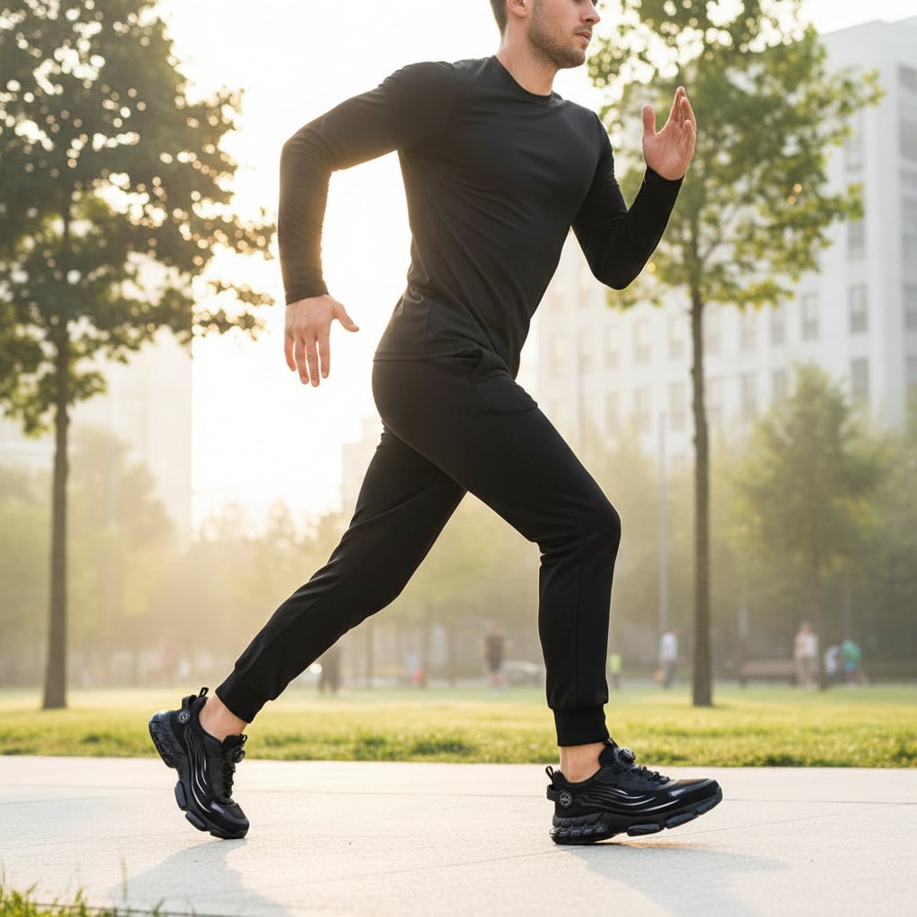 Baskets de sport légères, embout en acier, mesh respirant, semelle antidérapante