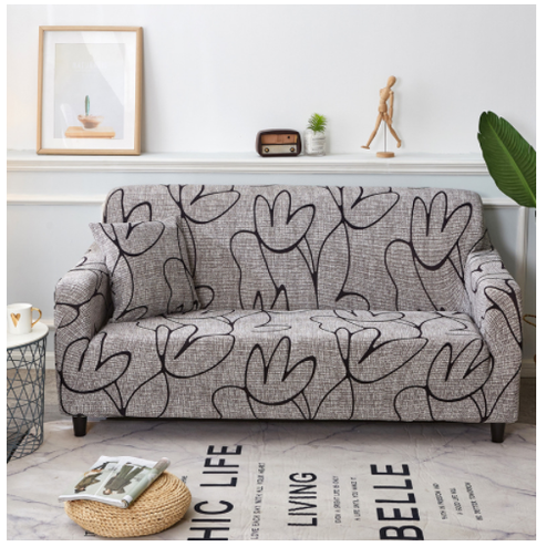 Fitted Three Seater Slipcover, Elastic Design Sofa Cover, Floral Print