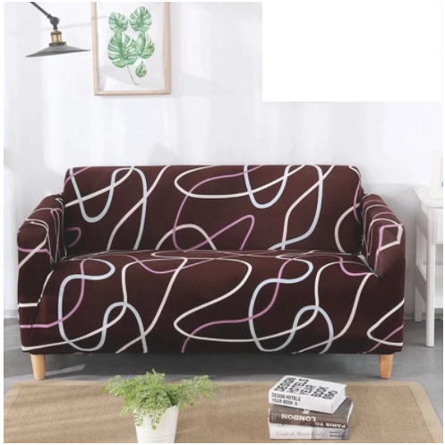 Husă elastică pentru canapea cu trei locuri, design elastic, imprimeu floral