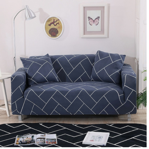 Husă elastică pentru canapea cu trei locuri, design elastic, imprimeu floral