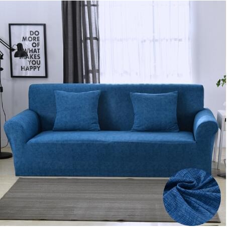 Stretch Sofa Elastic Slipcover Set Matching Pillowcases Textured Design