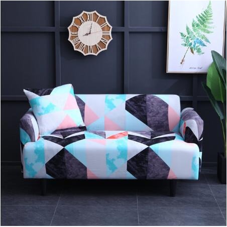 Stretch Sofa Elastic Slipcover Set Matching Pillowcases Textured Design