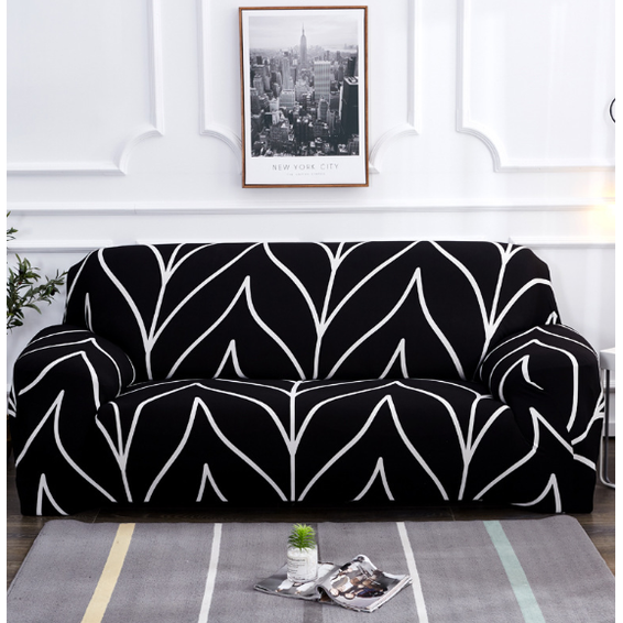 Stretch Sofa Elastic Slipcover Set Matching Pillowcases Textured Design