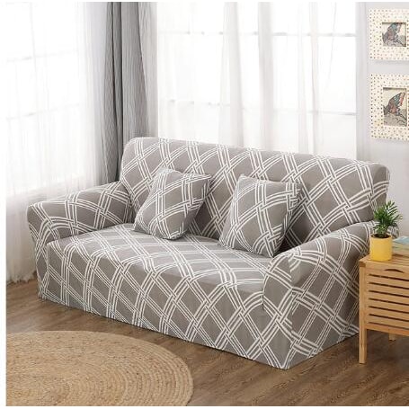Stretch Sofa Elastic Slipcover Set Matching Pillowcases Textured Design