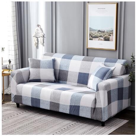 Stretch Sofa Elastic Slipcover Set Matching Pillowcases Textured Design