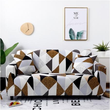 Stretch Sofa Elastic Slipcover Set Matching Pillowcases Textured Design