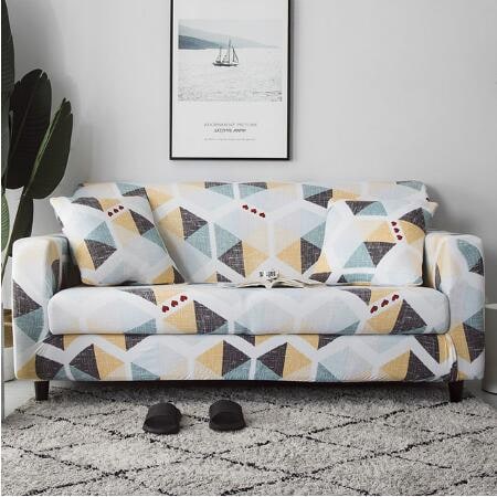 Stretch Sofa Elastic Slipcover Set Matching Pillowcases Textured Design