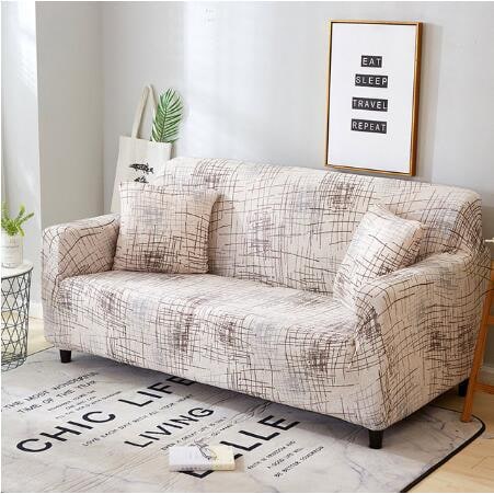 Stretch Sofa Elastic Slipcover Set Matching Pillowcases Textured Design