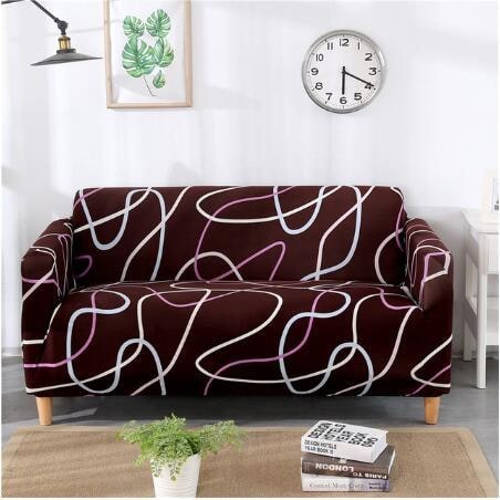 Stretch Sofa Elastic Slipcover Set Matching Pillowcases Textured Design