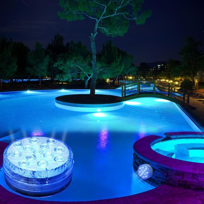 Wodoodporne lampki basenowe sterowane pilotem – 13 diod LED | ribuella