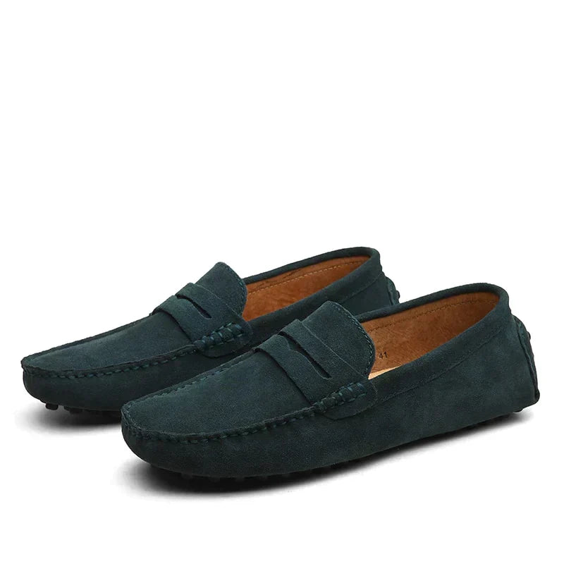 Refined Italian Suede Loafers With Classic Slip-On Style
