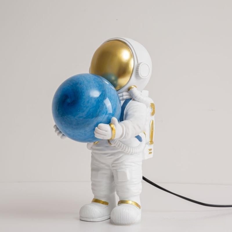 Mid Century Modern Astronaut Table Lamps 2 Pack Touch Control Glowing Sphere