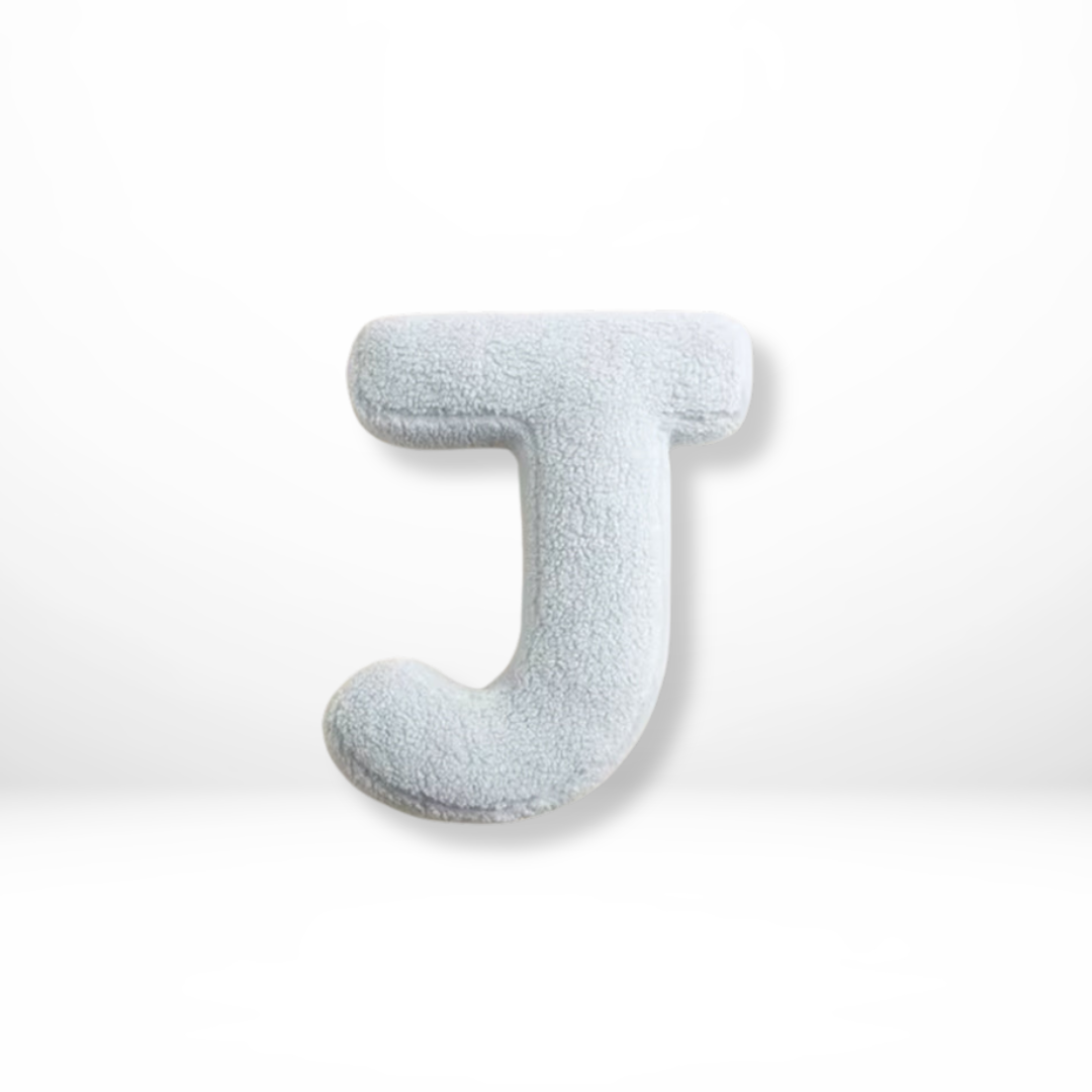 Personalized Alphabet Letter Throw Pillow - Sherpa Fabric, Plush Stuffed Cushion