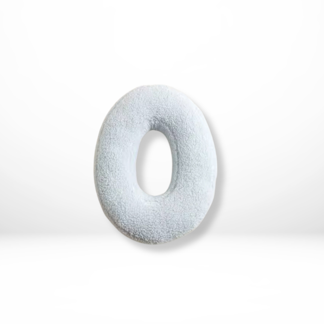 Personalized Alphabet Letter Throw Pillow - Sherpa Fabric, Plush Stuffed Cushion