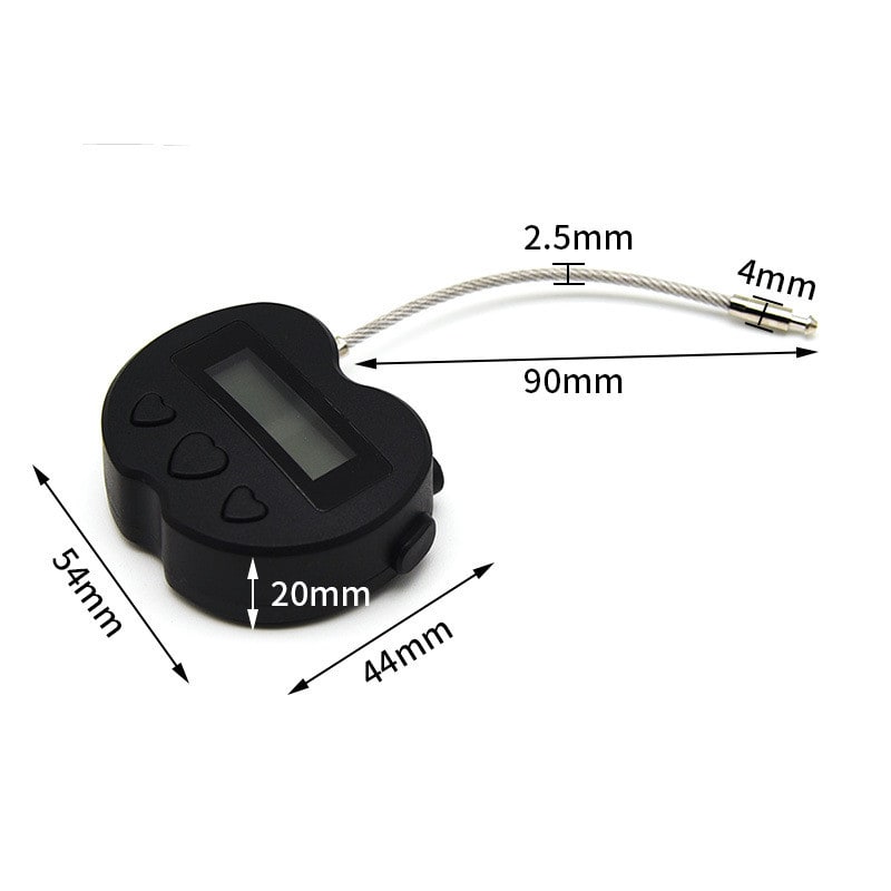 Digital Countdown Display Timer Padlock - Cable Shackle Lockable