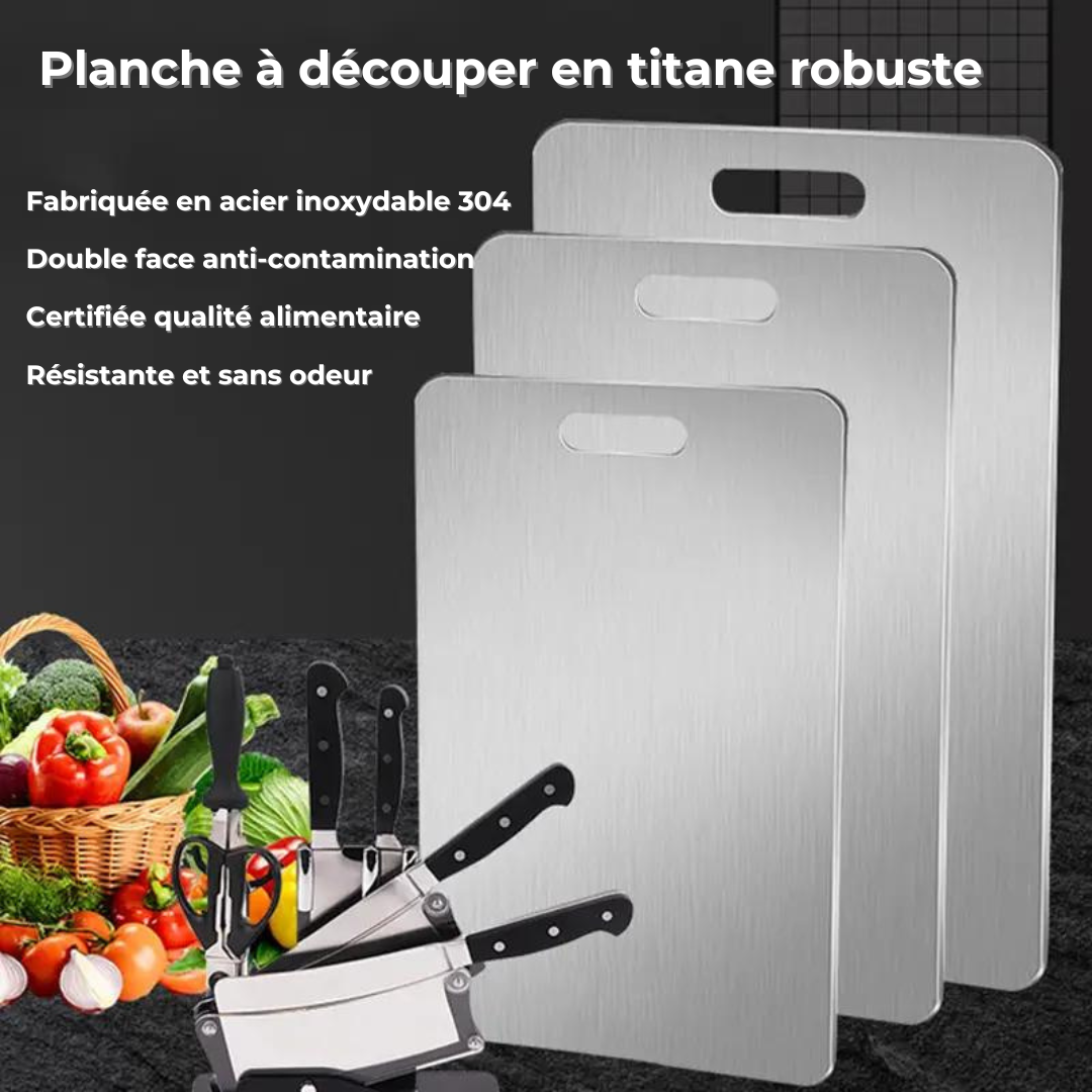 Pure Titanium Cutting Board, 34 by 23 cm Food Grade Surface