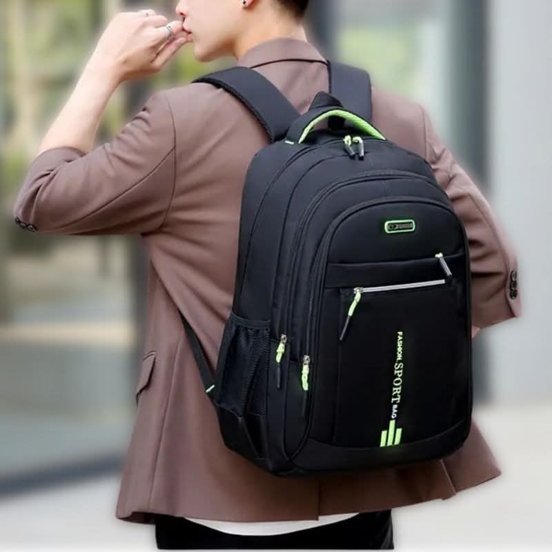 Sac à dos en cuir pour ordinateur portable, imperméable, compartiments multiples, bretelles rembourrées