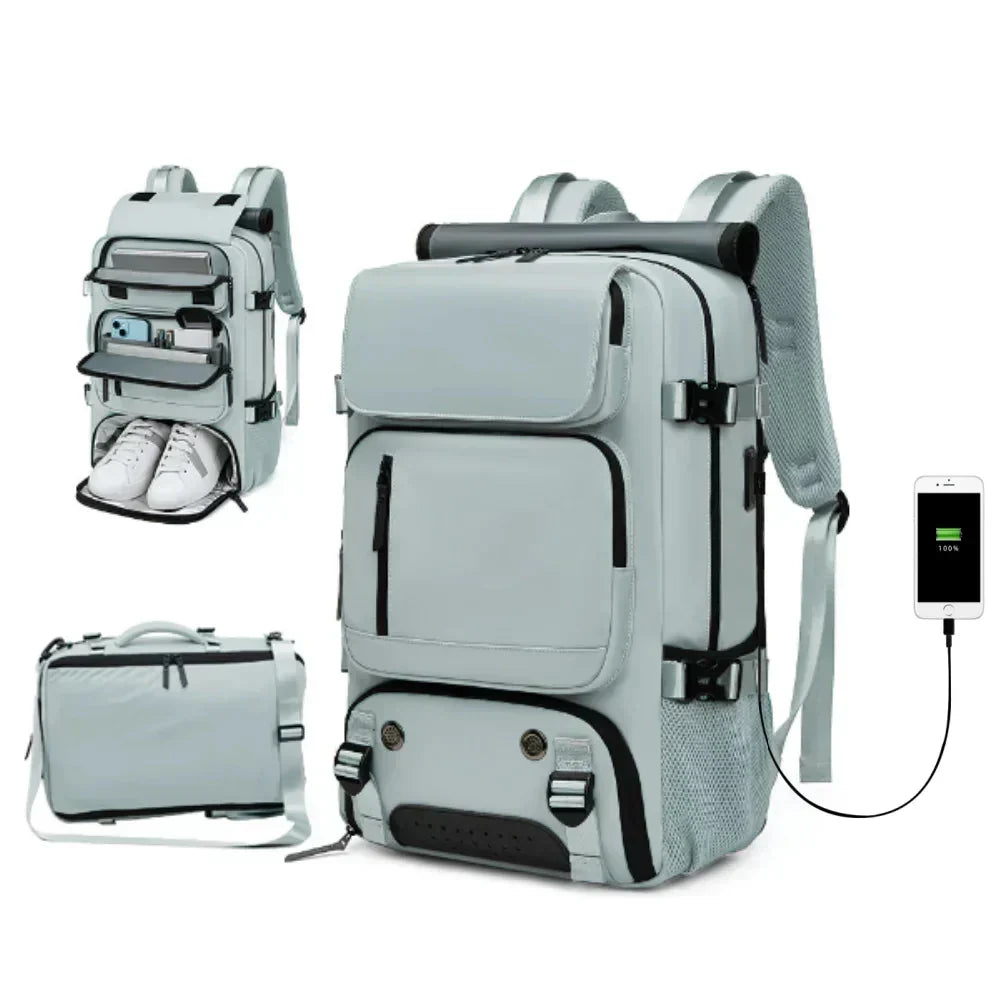 Wodoodporny podróżny plecak kabinowy TRAVELMAX z portem USB