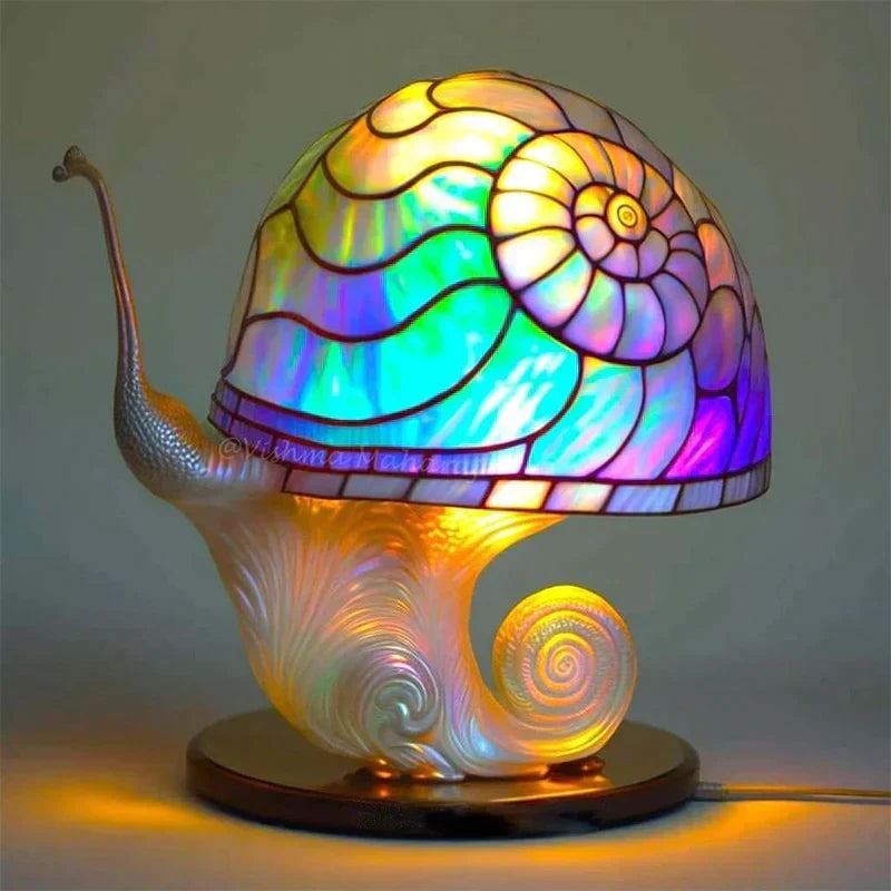 Decorative Stained Glass Table Lamp - Ambient Vibrant Glow