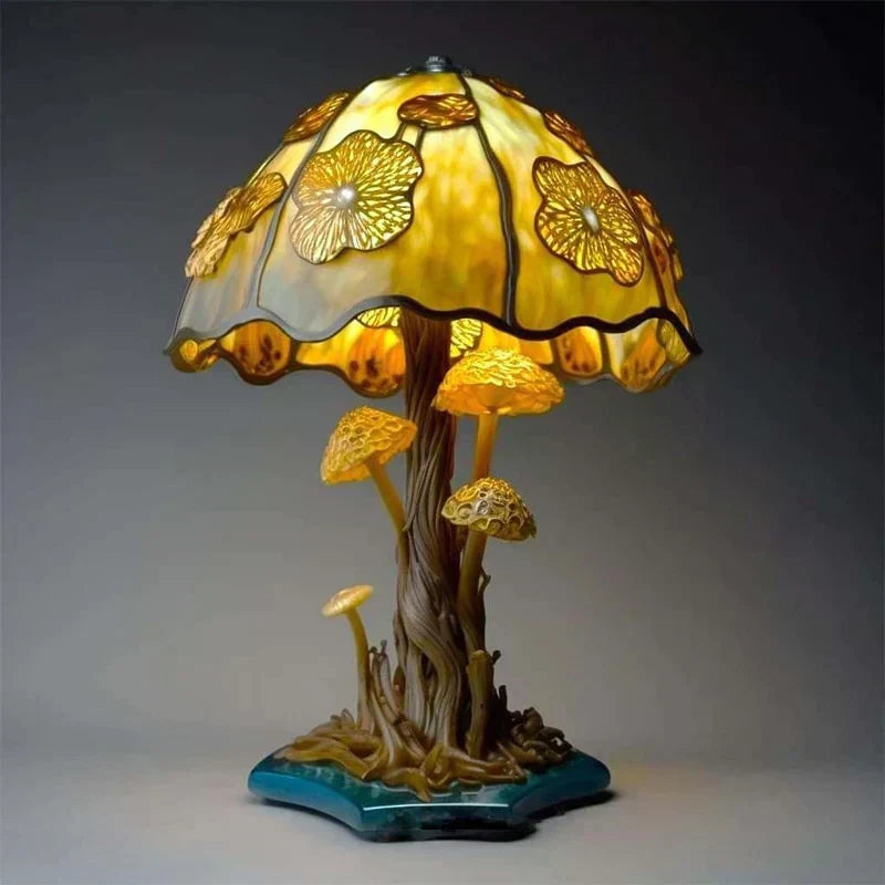 Lumavera Colorful Stained Glass Accent Lamp Warm Glow