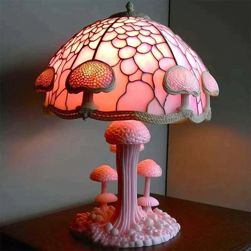 Decorative Stained Glass Table Lamp - Ambient Vibrant Glow