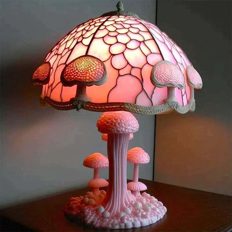 Lumavera Colorful Stained Glass Accent Lamp Warm Glow