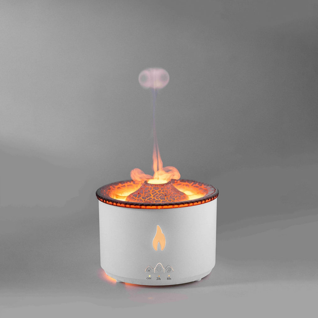 Difuzor ultrasonic de uleiuri esențiale - efecte de lumină tip flacără și mod de pulverizare a ceții tip meduză