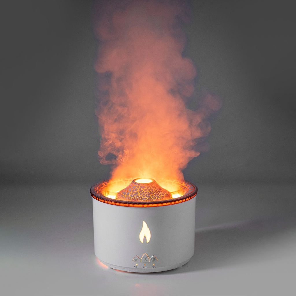 Difuzor ultrasonic de uleiuri esențiale - efecte de lumină tip flacără și mod de pulverizare a ceții tip meduză