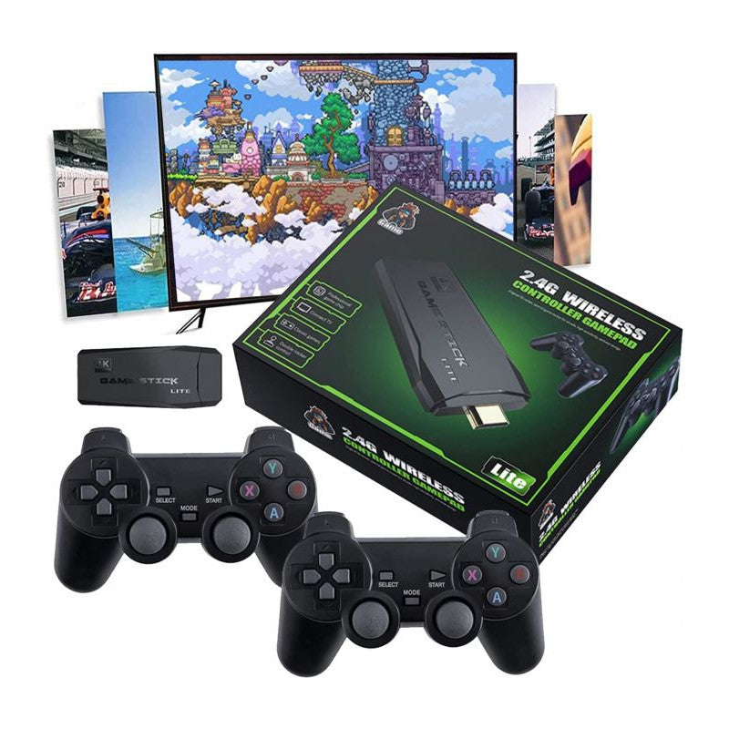 RetroPlay 64-GB-Spielekonsole mit zwei kabellosen Controllern | ribuella