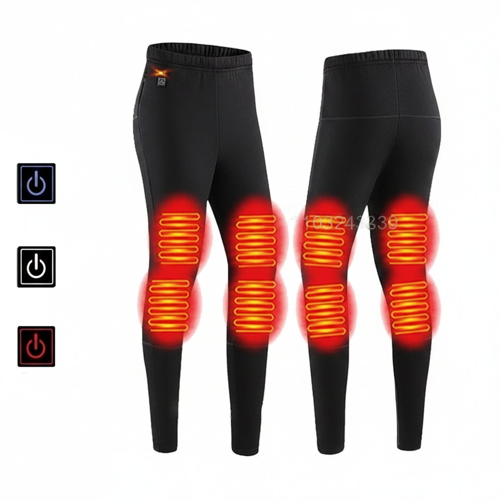 USB Heated Long Johns Thermal Set, Multiple Heating Zones, Three Temperature Settings