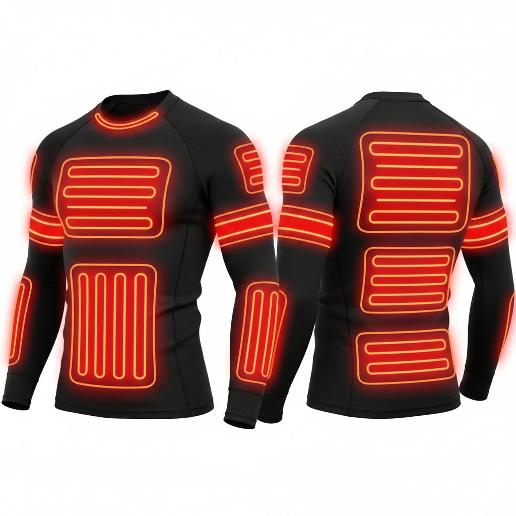 USB Heated Long Johns Thermal Set, Multiple Heating Zones, Three Temperature Settings