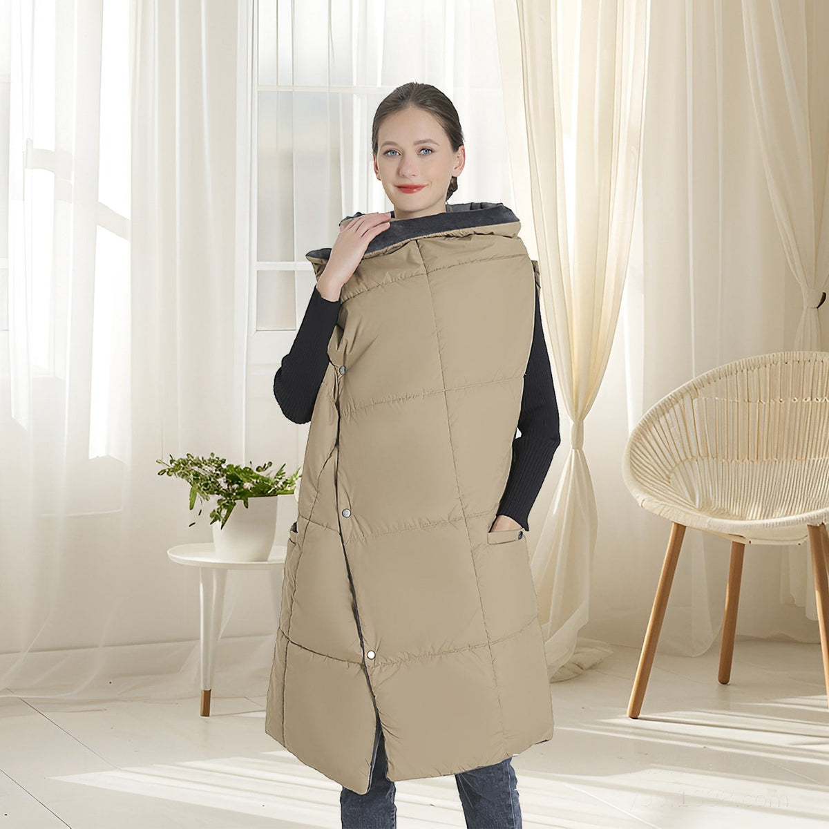 USB Heated Blanket, Dual Controls, 6 Heating Zones, Zipper Armholes, Wearable Fit