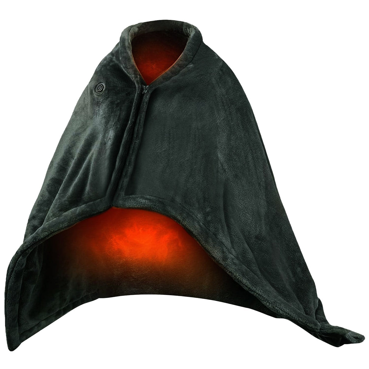USB Powered Heated Fleece Wrap With Zippered Closure 59x31in