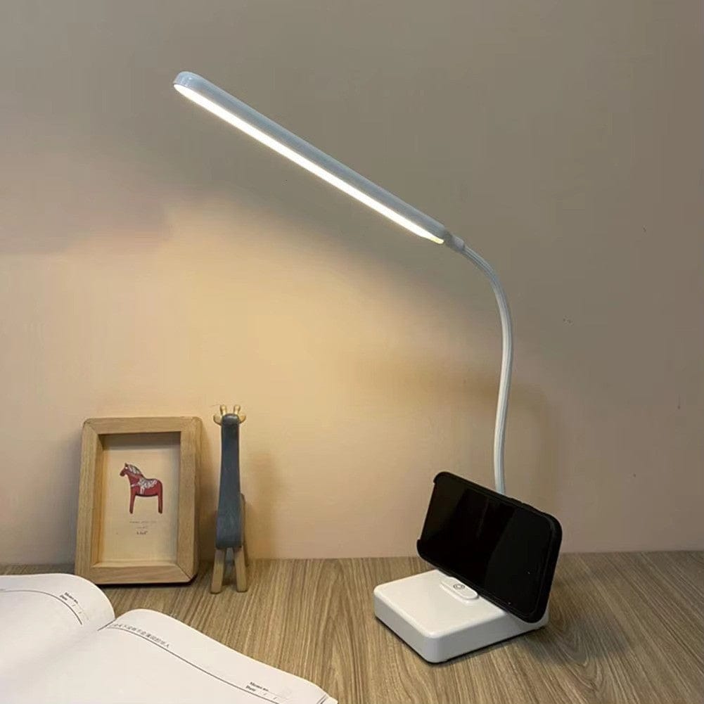 Lampka biurkowa z akumulatorem, elastyczne ramię, wiele ustawień jasności