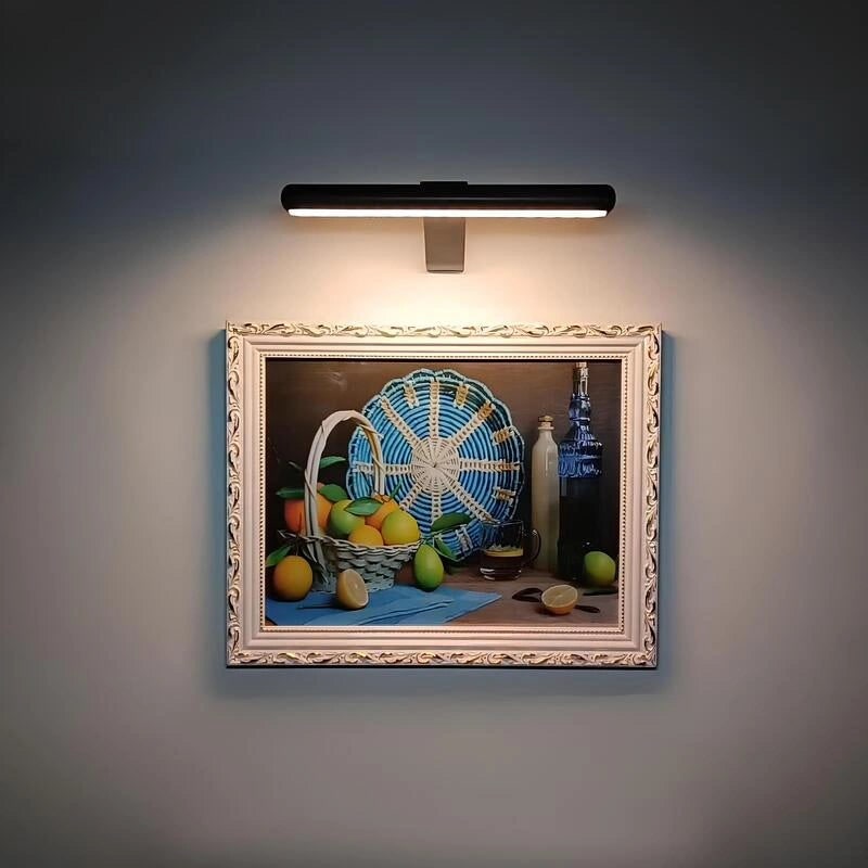 Bezprzewodowa lampka LED z akumulatorem do obrazów - metalowa lampa ścienna